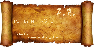 Panda Nimród névjegykártya